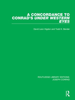 cover image of A Concordance to Conrad's Under Western Eyes